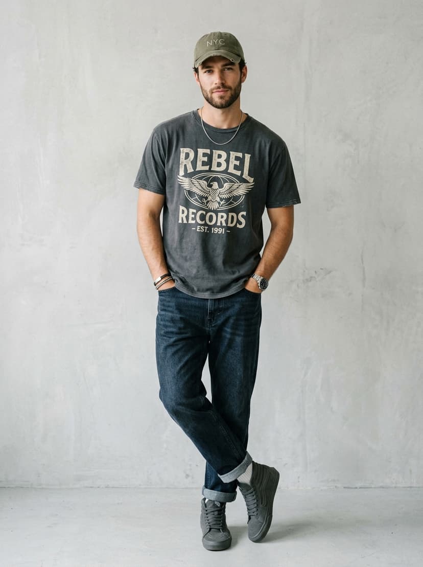 Rebel Graphic Vintage Tee